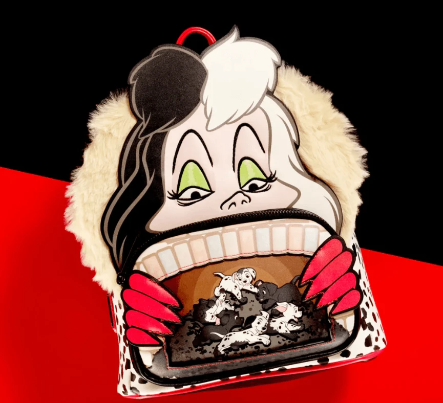LOUNGEFLY 101 Dalmatians Cruella De Villains Scene Mini Backpack 2 LOUNGEFLY 101 Dalmatians Cruella De Villains Scene Mini Backpack - Image 2
