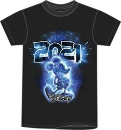 2021 Electric Mickey Glow In The Dark Youth Tee Black