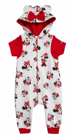 Disney Baby Girl's Minnie Mouse Sleeveless Coveralls And T-Shirt
