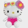 8.5" Hello Kitty Stuffed Plush With Flower Headband