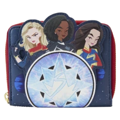 LOUNGEFLY The Marvels Symbol Glow Zip Around Wallet
