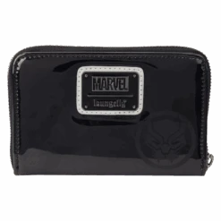 LOUNGEFLY Marvel Metallic Black Panther Cosplay Zip Around Wallet