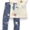 Disney Princess Belle Girls 2pc Shirt & Leggings Set