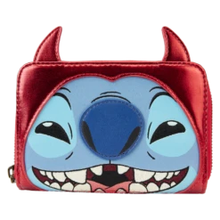 LOUNGEFLY Stitch Devil Cosplay Zip Around Wallet