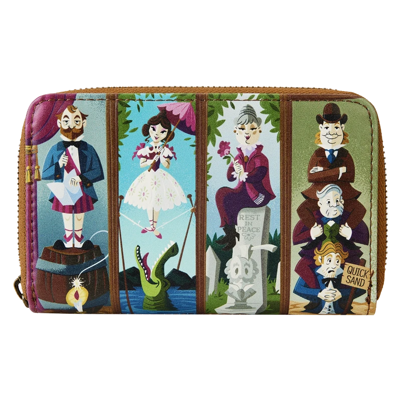 LOUNGEFLY Haunted Mansion Stretching Room Portraits Glow Zip Around Wallet 1 LOUNGEFLY Haunted Mansion Stretching Room Portraits Glow Zip Around Wallet