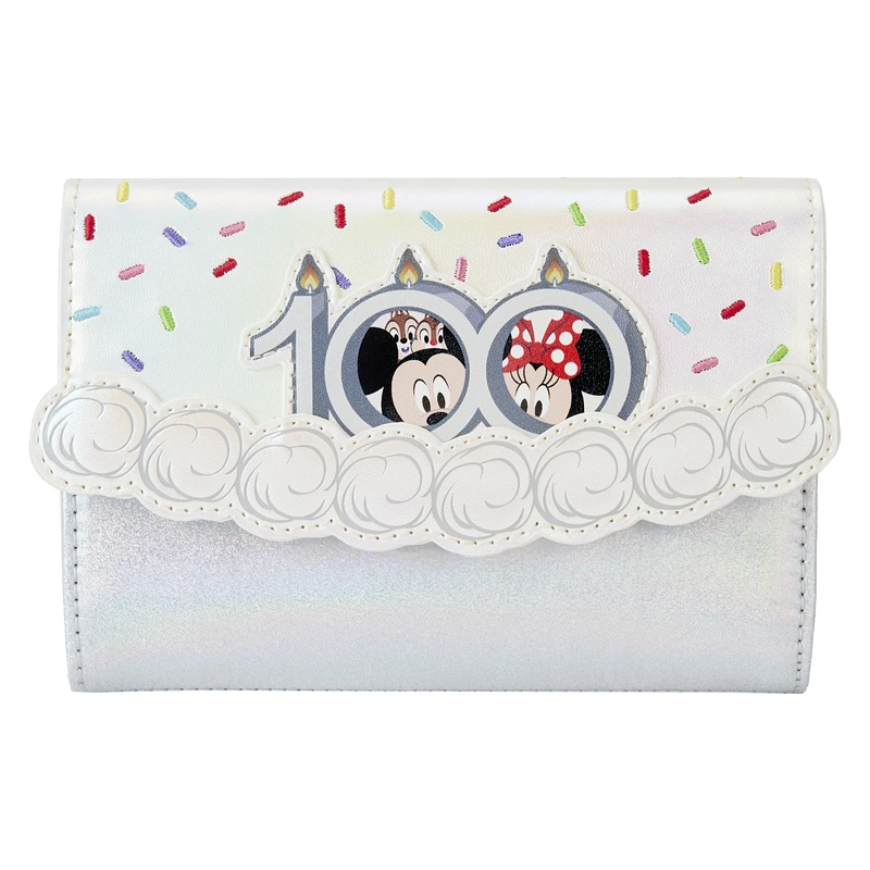 LOUNGEFLY Disney100 Anniversary Celebration Cake Flap Wallet 1 LOUNGEFLY Disney100 Anniversary Celebration Cake Flap Wallet