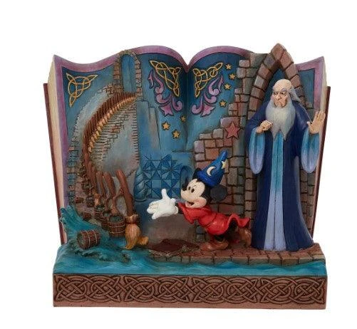 Enesco A Lesson Learned Sorcerer Mickey Story Book Figurine 1 Enesco A Lesson Learned Sorcerer Mickey Story Book Figurine
