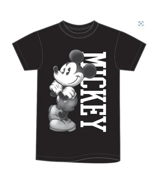 Adult Disney Mickey Mouse Tee Rich Black 1 Adult Disney Mickey Mouse Tee Rich Black