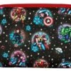 LOUNGEFLY Avengers Floral Tattoo Zip Around Wallet