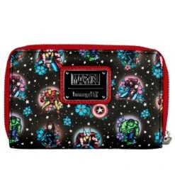 LOUNGEFLY Avengers Floral Tattoo Zip Around Wallet -Toys Gift Store avengers floral tattoo zip around wallet 3 33074489557176