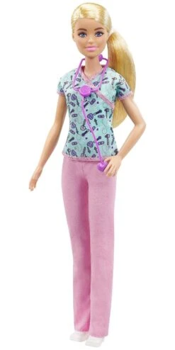 Barbie Nurse Blonde Doll (12-in) With Scrubs
