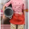 Barbie Pasta Chef Fashion Doll, Brunette With White Hat, Macaroni Pants, Pot & Pasta Accessories