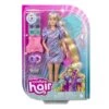 Barbie Totally Hair Star-themed Doll, 8.5 Inch Fantasy Hair, Dress, 15 Accessories, 3 & Up
