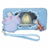 LOUNGEFLY Cinderella Lenticular Princess Series Zip Around Wristlet Wallet