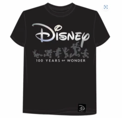 Disney 100 Years Of Wonder Adult Black Tee