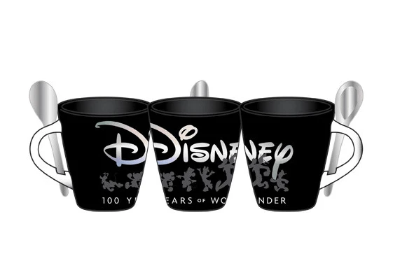Disney 100 Years Of Wonder Black Spoon Mug 1 Disney 100 Years Of Wonder Black Spoon Mug