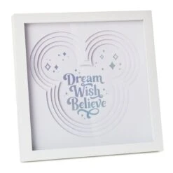 Hallmark Disney 100 Years Of Wonder Dream Wish Believe Framed Art, 10.5x10.5
