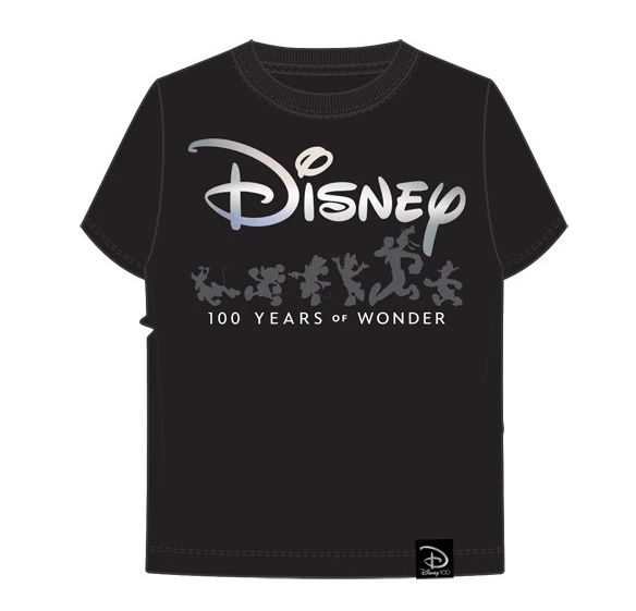 Disney 100 Years Of Wonder Youth Black Tee 1 Disney 100 Years Of Wonder Youth Black Tee