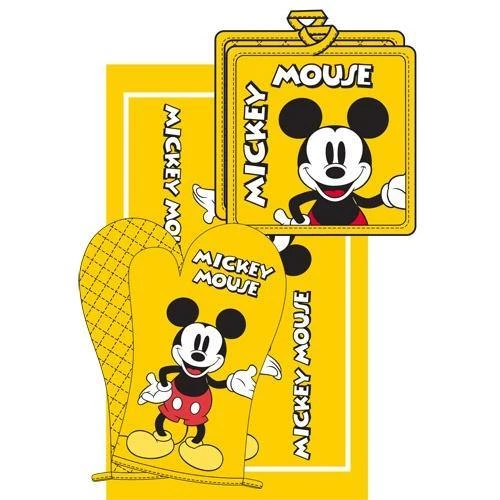 Disney 3pc Kitchen Towel Set Mickey Mouse, Yellow 1 Disney 3pc Kitchen Towel Set Mickey Mouse, Yellow