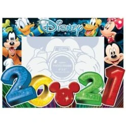 Disney 4x6 Picture Frame 2021 (Big Numbers Mickey Minnie Goofy Donald Pluto)