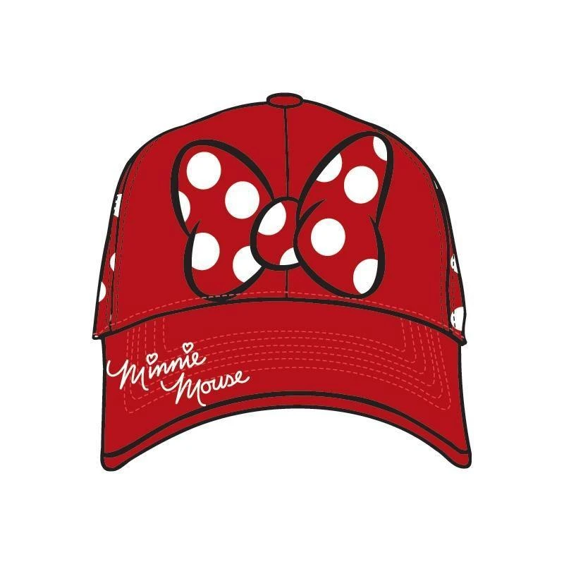 Disney Adult Baseball Hat Minnie Dots, Red White 1 Disney Adult Baseball Hat Minnie Dots, Red White