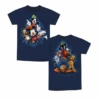 Disney Adult Bursting Mickey Donald Pluto & Goofy Tee
