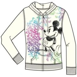 Disney Adult Junior Mickey Mouse Zip Up Hoodie