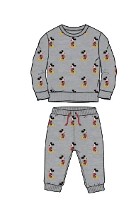 Disney Baby Boy's Mickey Mouse Grey And Red Jogger Set