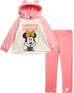 Disney Baby Girls Minnie Mouse Fleece Hoodie And Legging