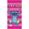 Disney Beach Towels - Striped Stitch Pink Beach Towel