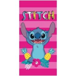 Disney Beach Towels - Striped Stitch Pink Beach Towel