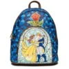 LOUNGEFLY Disney Beauty And The Beast Stained Glass Window Mini-Backpack