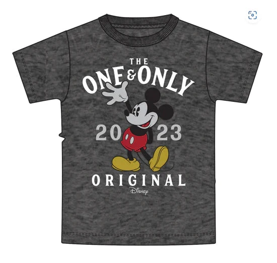 Disney Boys Mickey The One And Only 2023 Youth Tee Black Heather 1 Disney Boys Mickey The One And Only 2023 Youth Tee Black Heather