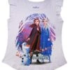 Disney Frozen 2 Girl's Purple Flutter Sleeve Tee Shirt