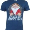 Disney Grumpy Men's Happy Face T-Shirt, Blue