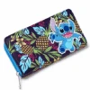 Disney Lilo And Stitch Neon Vintage Tropical Zip Around Wallet