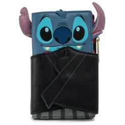 LOUNGEFLY Disney Lilo And Stitch Vampire Stitch Bow Tie Flap Wallet