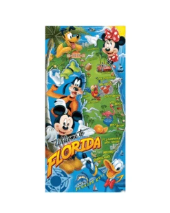 Disney Mickey And Friends Welcome To Florida Beach Towel
