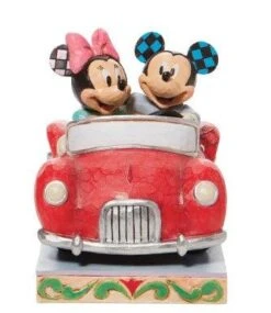 Enesco Disney Mickey And Minnie In Red Car