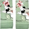 Disney Mickey Chef De Cuisine Kitchen Dish Towel, 2 Pack, Green