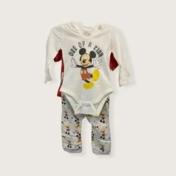 Baby Mickey 3 Pack Jogger, Onesie With Hood And Ears, T-Shirt