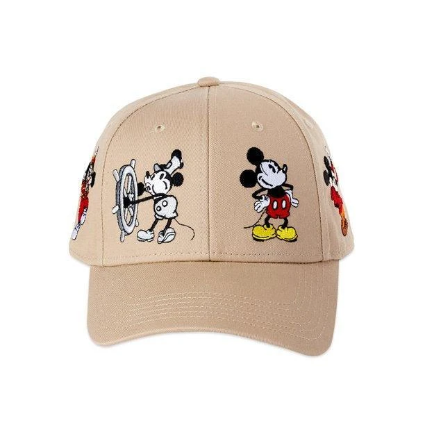 Disney Mickey Mouse Adult History Baseball Cap Khaki 1 Disney Mickey Mouse Adult History Baseball Cap Khaki