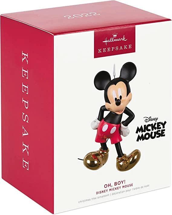 Hallmark Disney Mickey Mouse Oh, Boy! Porcelain Ornament 1 Hallmark Disney Mickey Mouse Oh, Boy! Porcelain Ornament