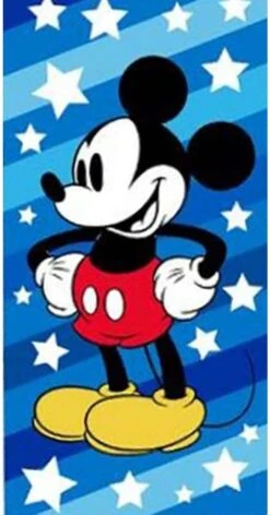 Disney Mickey Mouse Super Star Beach Towel 27"x54"