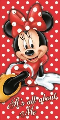 Disney Minnie Mouse All About Me 28"Wx58"L Beach Towel