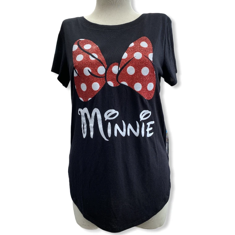 Disney Minnie Mouse Red Sparkle Bow T-Shirt 2 Disney Minnie Mouse Red Sparkle Bow T-Shirt - Image 2