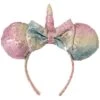 Disney Minnie Mouse Sequin Unicorn Headband Pastel