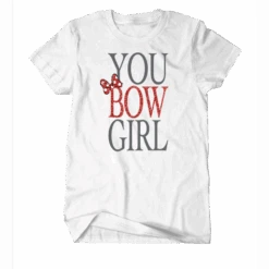 Disney Minnie Mouse You Bow Girl White Tee