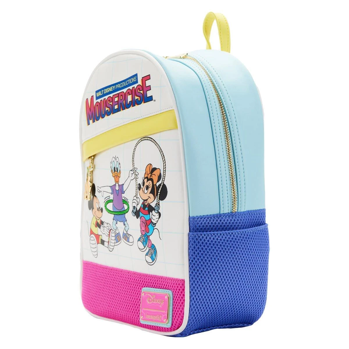 LOUNGEFLY Disney Mousercise Mini Backpack 2 LOUNGEFLY Disney Mousercise Mini Backpack - Image 2