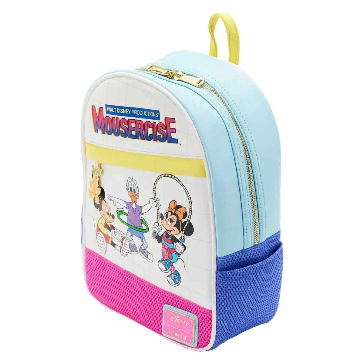LOUNGEFLY Disney Mousercise Mini Backpack 3 LOUNGEFLY Disney Mousercise Mini Backpack - Image 3